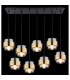 Milley Cluster Pendant Ceiling Light Matt Black Glass Shade 8x E27-6