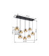 Milley Cluster Pendant Ceiling Light Matt Black Glass Shade 8x E27-11