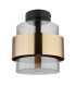 Milley Cylindrical Ceiling Light Matt Black Glass Shade 1x E27-2