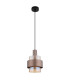 Milley Slim Pendant Ceiling Light Matt Black Amber Glass Shade 1x E27-2