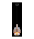 Milley Slim Pendant Ceiling Light Matt Black Amber Glass Shade 1x E27-4