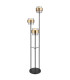 Milley Multi Arm Floor Lamp Matt Black Glass Shade 3x E27-1