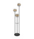 Milley Multi Arm Floor Lamp Matt Black Glass Shade 3x E27-2