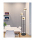 Milley Multi Arm Floor Lamp Matt Black Glass Shade 3x E27-6