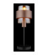 Milley Cylindrical Table Lamp Matt Black Amber Glass Shade 1x E27-5