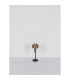 Milley Cylindrical Table Lamp Matt Black Amber Glass Shade 1x E27-9