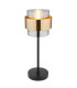 Milley Cylindrical Table Lamp Matt Black Glass Shade 1x E27-1