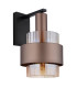 Milley Wall Lamp Matt Black Amber Glass Shade 1x E27-2