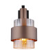 Milley Wall Lamp Matt Black Amber Glass Shade 1x E27-3