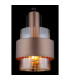 Milley Wall Lamp Matt Black Amber Glass Shade 1x E27-5