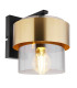 Milley Wall Lamp Matt Black Glass Shade 1x E27-1