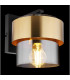Milley Wall Lamp Matt Black Glass Shade 1x E27-3