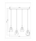 Fanni Bar Pendant Ceiling Light Matt Black Smoke Glass Shade 4x E27-6