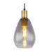 Fanni Dome Pendant Ceiling Light Matt Black Smoke Glass Shade 1x E27-3