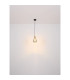 Fanni Dome Pendant Ceiling Light Matt Black Smoke Glass Shade 1x E27-5