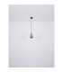 Fanni Dome Pendant Ceiling Light Matt Black Smoke Glass Shade 1x E27-6