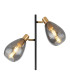 Fanni Multi Arm Floor Lamp Matt Black Smoke Glass Shade 2x E27-4