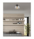 Giuseppe Globe Ceiling Light Matt Black Smoke Glass Shade 1x E27-7
