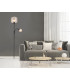 Giuseppe Glass Floor Lamp Matt Black Amber Glass Shade 1x E27-7