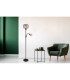 Giuseppe Mother & Child Lamp Matt Black Smoke Glass Shade 1x E27-1