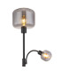 Giuseppe Mother & Child Lamp Matt Black Smoke Glass Shade 1x E27-3