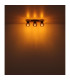 Conni Globe Ceiling Light Matt Black Wood Dark Brown Smoke Glass Shade 3x E27-6