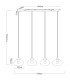 Shaun Bar Pendant Ceiling Light Matt Black Smoke Glass Shade 4x E27-6