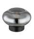 Shaun Bedside Table Lamp Matt Black Smoke Glass Shade 1x E27-2