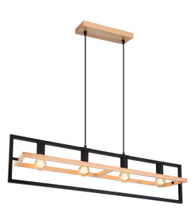 Erica Bar Pendant Ceiling Light Dark Brown 4x E27-1