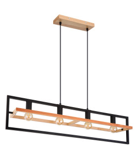 Erica Bar Pendant Ceiling Light Dark Brown 4x E27-2