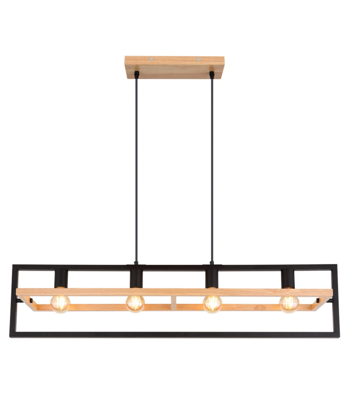 Erica Bar Pendant Ceiling Light Dark Brown 4x E27-3