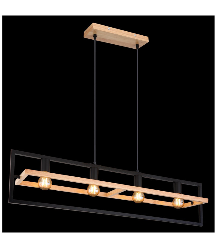 Erica Bar Pendant Ceiling Light Dark Brown 4x E27-5