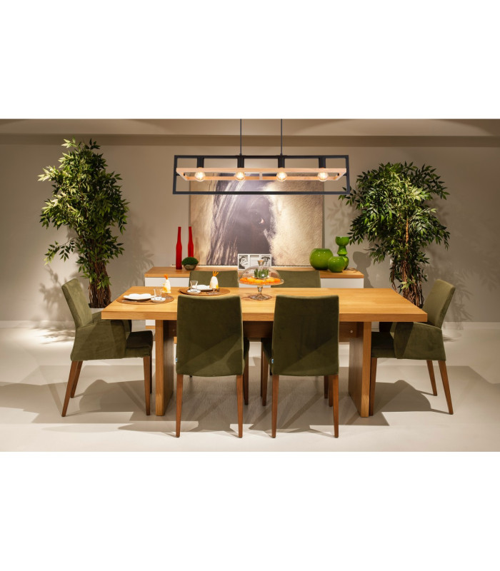Erica Bar Pendant Ceiling Light Dark Brown 4x E27-7