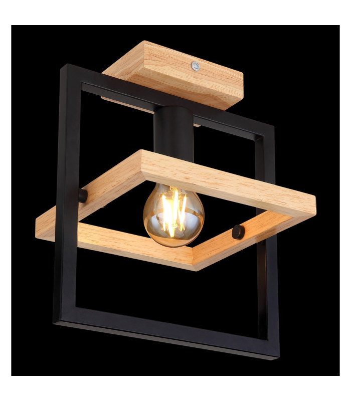 Erica Semi Flush Ceiling Light Dark Brown 1x E27-4