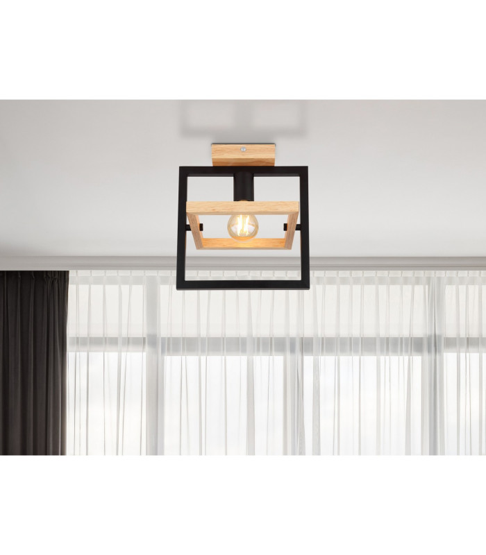 Erica Semi Flush Ceiling Light Dark Brown 1x E27-6