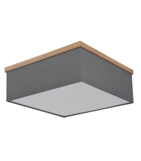 Ossi Flush Ceiling Light Matt Black 3x E27-2