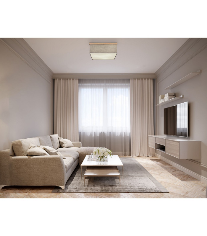 Ossi Flush Ceiling Light Matt Black 3x E27-4