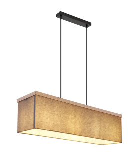Ossi Bar Pendant Ceiling Light Matt Black 4x E27-1