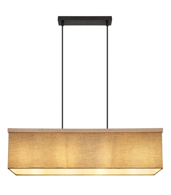 Ossi Bar Pendant Ceiling Light Matt Black 4x E27-3