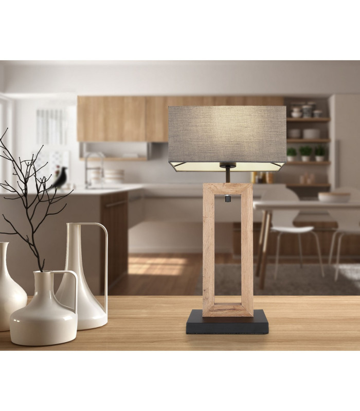 Ossi Table Lamp with Shade Matt Black 1x E27-10