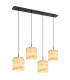 Engelbert Bar Pendant Ceiling Light Matt Black 4x E27-1