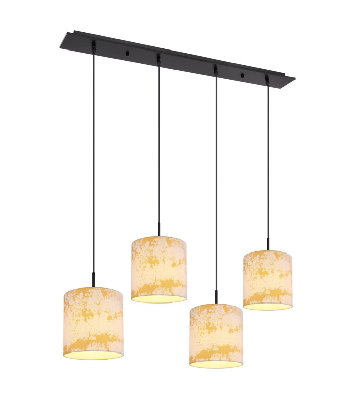 Engelbert Bar Pendant Ceiling Light Matt Black 4x E27-1