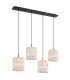 Engelbert Bar Pendant Ceiling Light Matt Black 4x E27-2