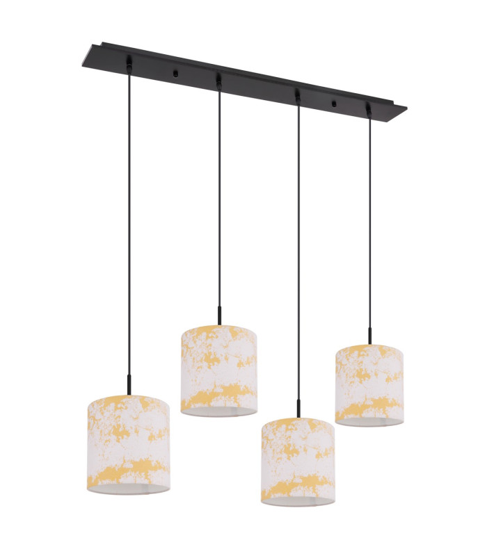 Engelbert Bar Pendant Ceiling Light Matt Black 4x E27-2