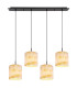 Engelbert Bar Pendant Ceiling Light Matt Black 4x E27-3