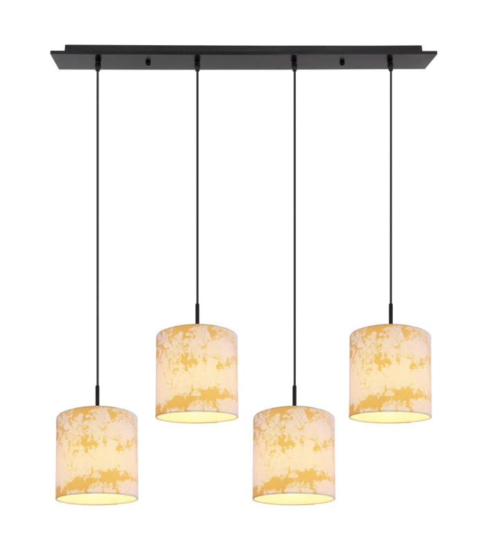 Engelbert Bar Pendant Ceiling Light Matt Black 4x E27-3