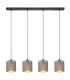 Cindy Bar Pendant Ceiling Light Matt Black 4x E27-3