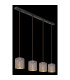 Cindy Bar Pendant Ceiling Light Matt Black 4x E27-5