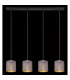 Cindy Bar Pendant Ceiling Light Matt Black 4x E27-6