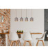 Cindy Bar Pendant Ceiling Light Matt Black 4x E27-7